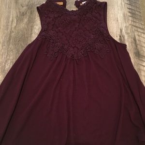 Altar'd State Burgundy Sleeveless Top